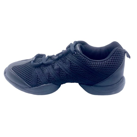 Bloch Shoes Bloch Criss Cross Black Dance Sneakers Mesh Bloch 1 W 1 Split Sole Hip Hop
